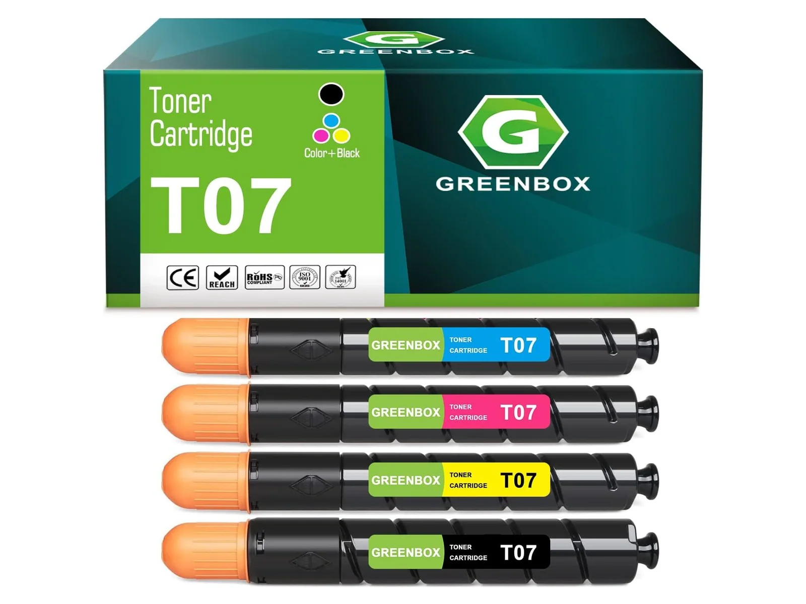 GREENBOX C165 / C270 Toner Cartridge for Canon, 1 Black + 1 Cyan + 1 Yellow + 1 Magenta, 4-pack