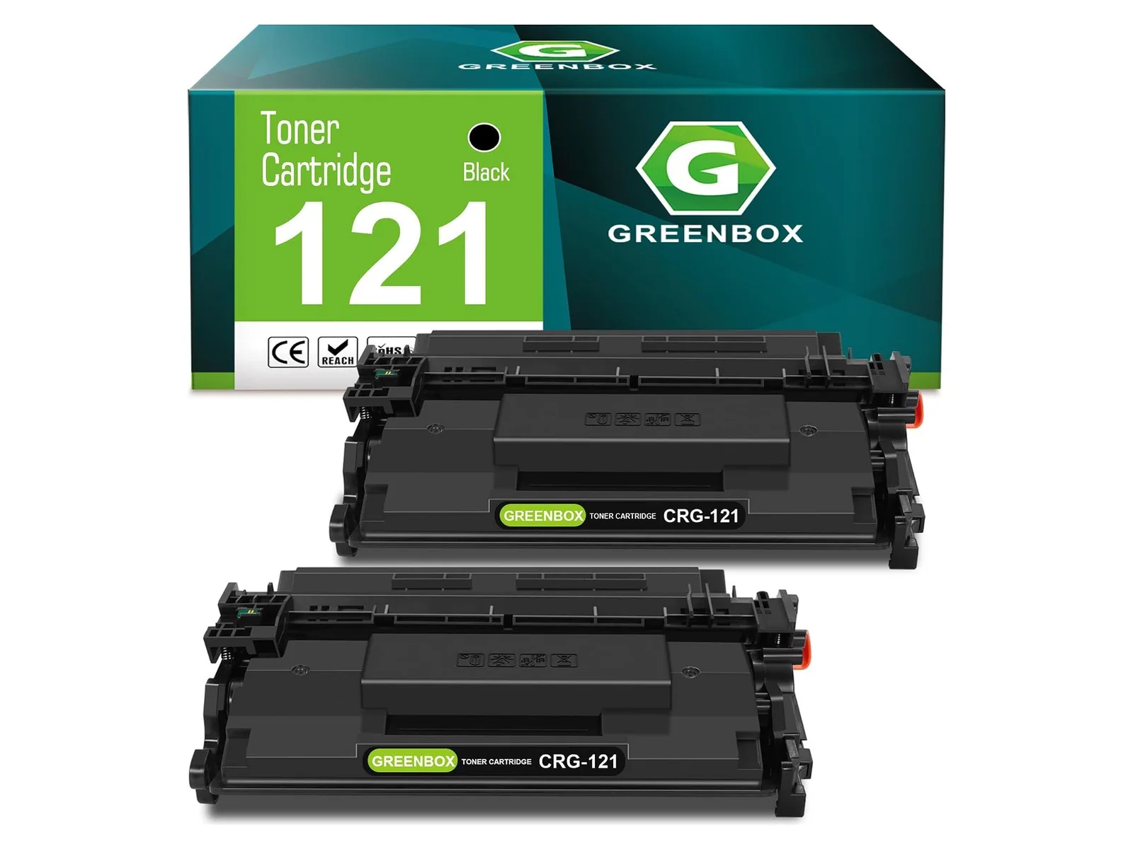 GREENBOX CRG-121 Toner Cartridge for Canon, 2 Black, 2-pack