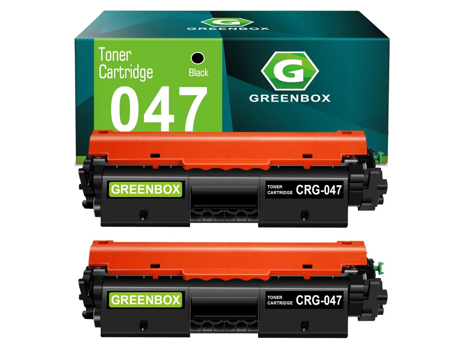 GREENBOX CRG047 Toner Cartridge for Canon, 2 Black, 2-pack