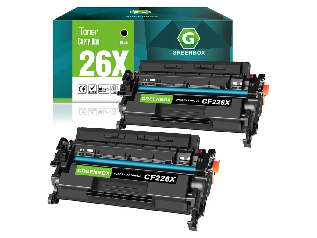 GREENBOX CF226X Toner Cartridge for HP, 2 Black, 2-pack