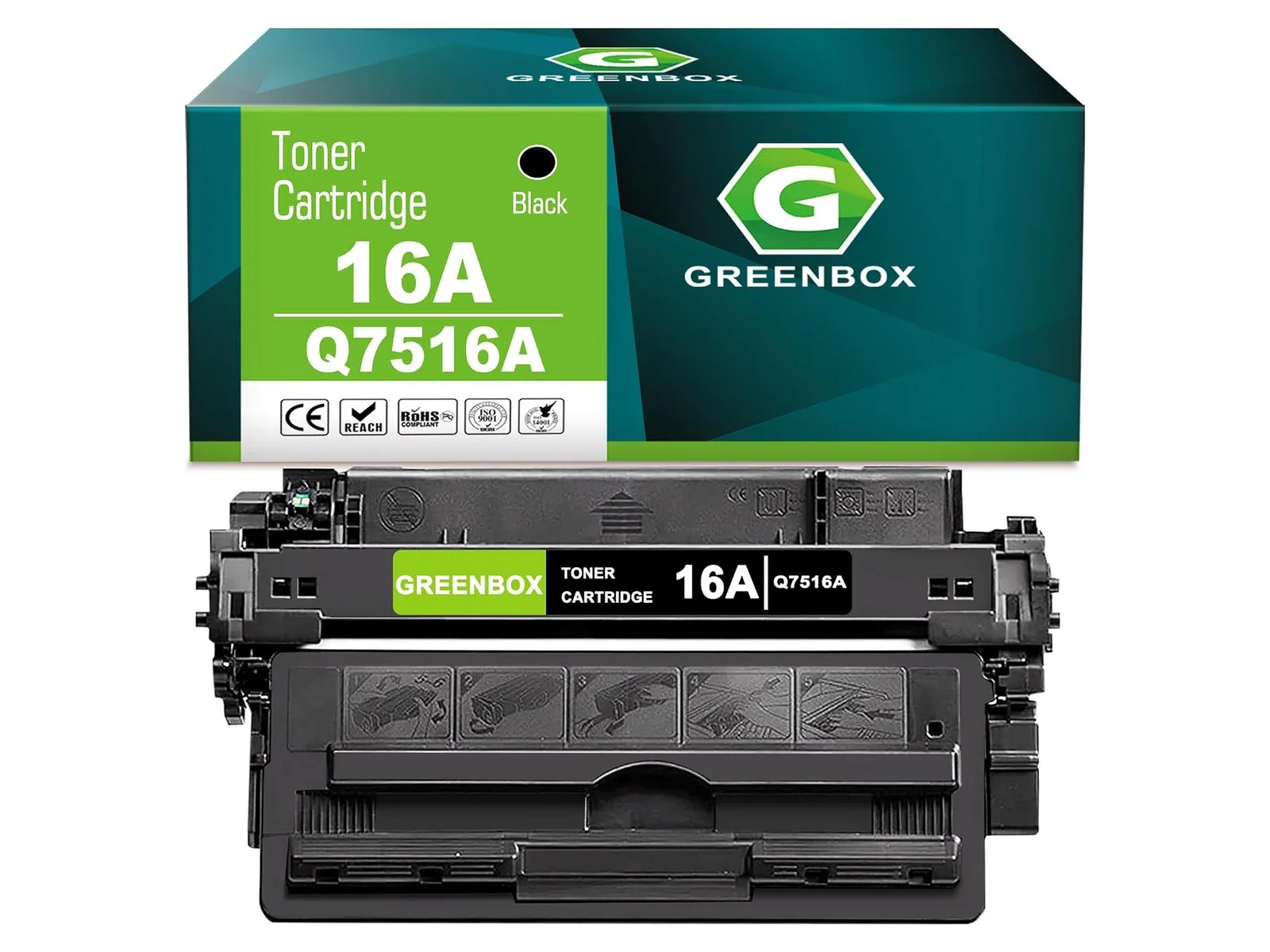 GREENBOX Q7516A Toner Cartridge for HP, 1 Black, 1-pack