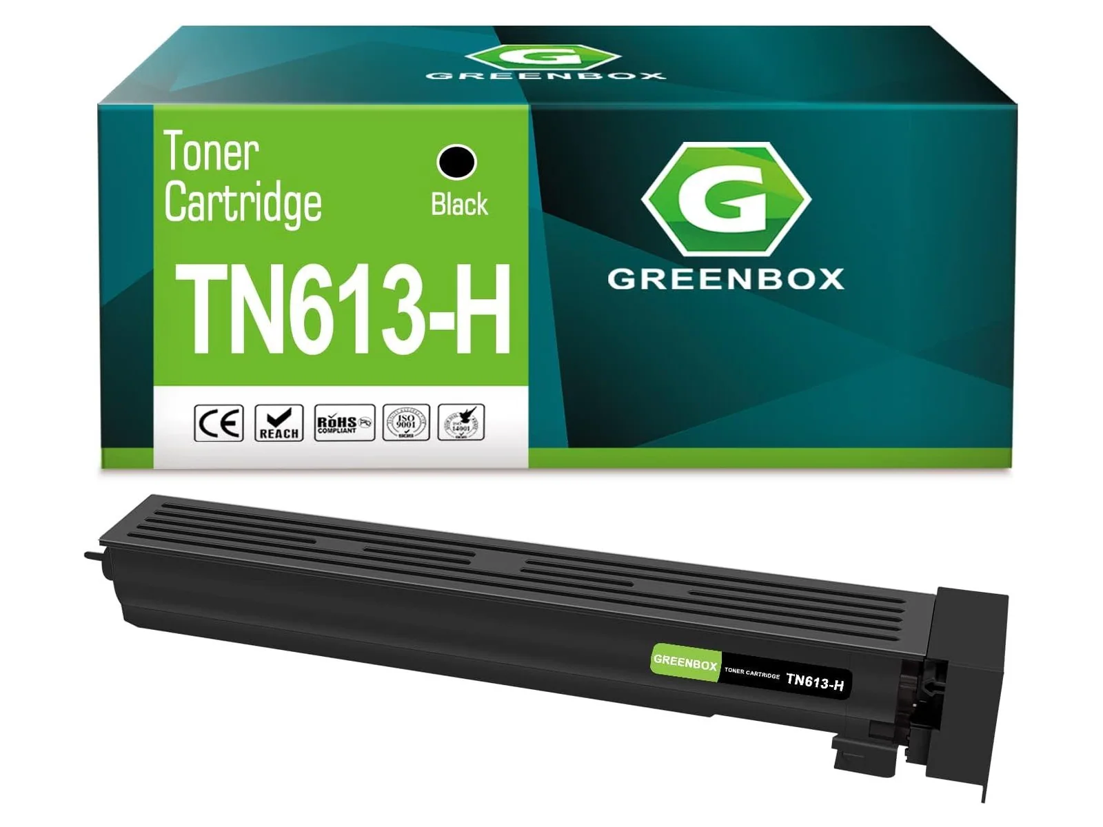 GREENBOX TN-613 Toner Cartridge for Konica Minolta, 1 Black, 1-pack