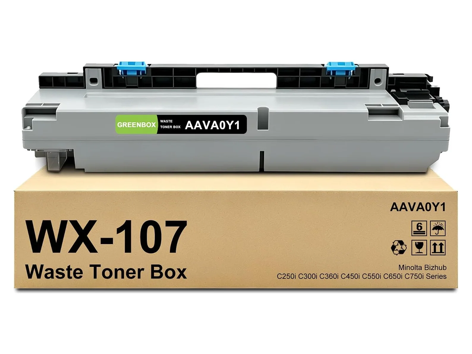 GREENBOX WX-107 Waste Toner Container for Konica Minolta, 1 Black, 1-pack
