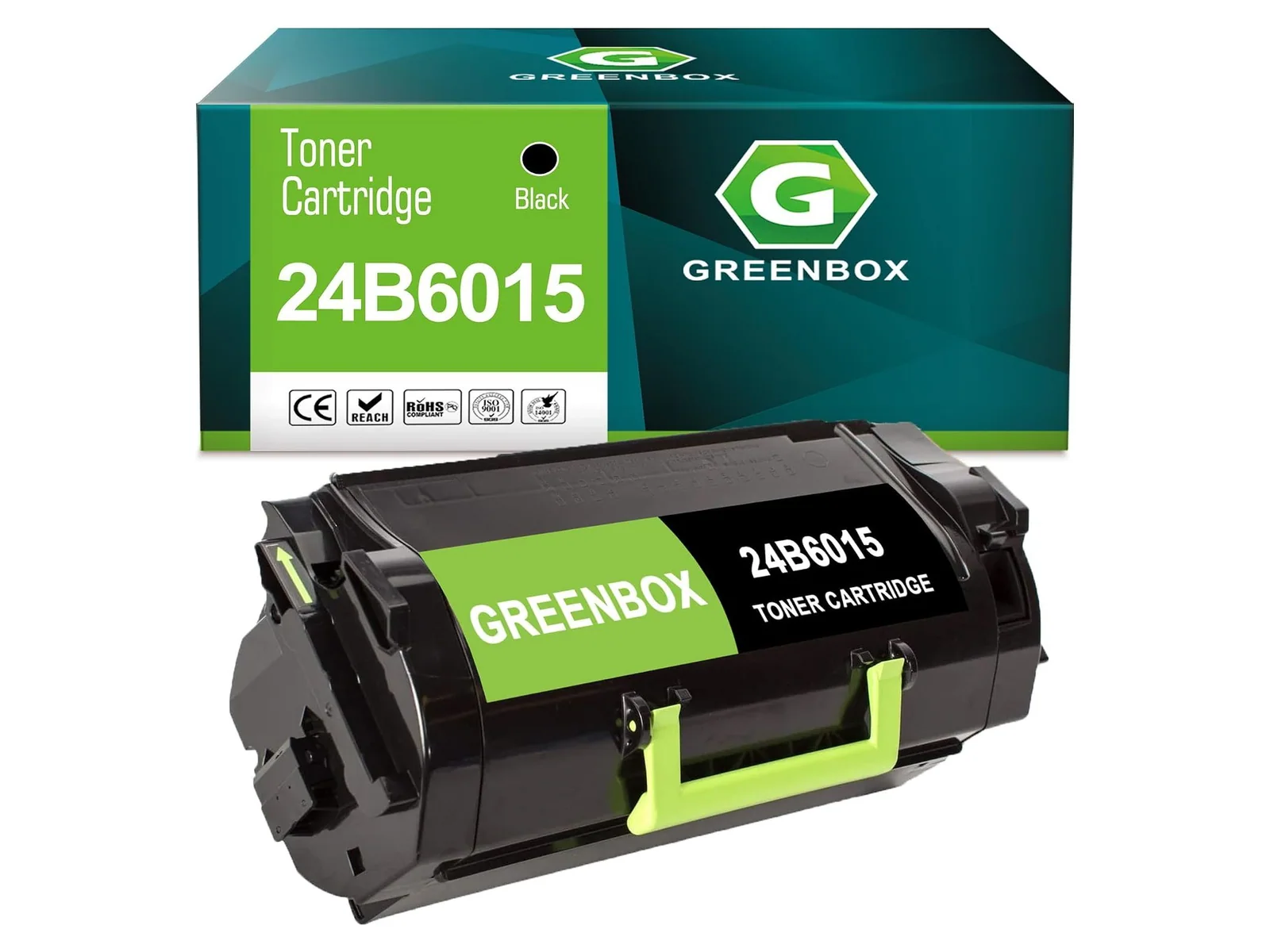 GREENBOX 24B6015 Toner Cartridge for Lexmark, 1 Black, 1-pack