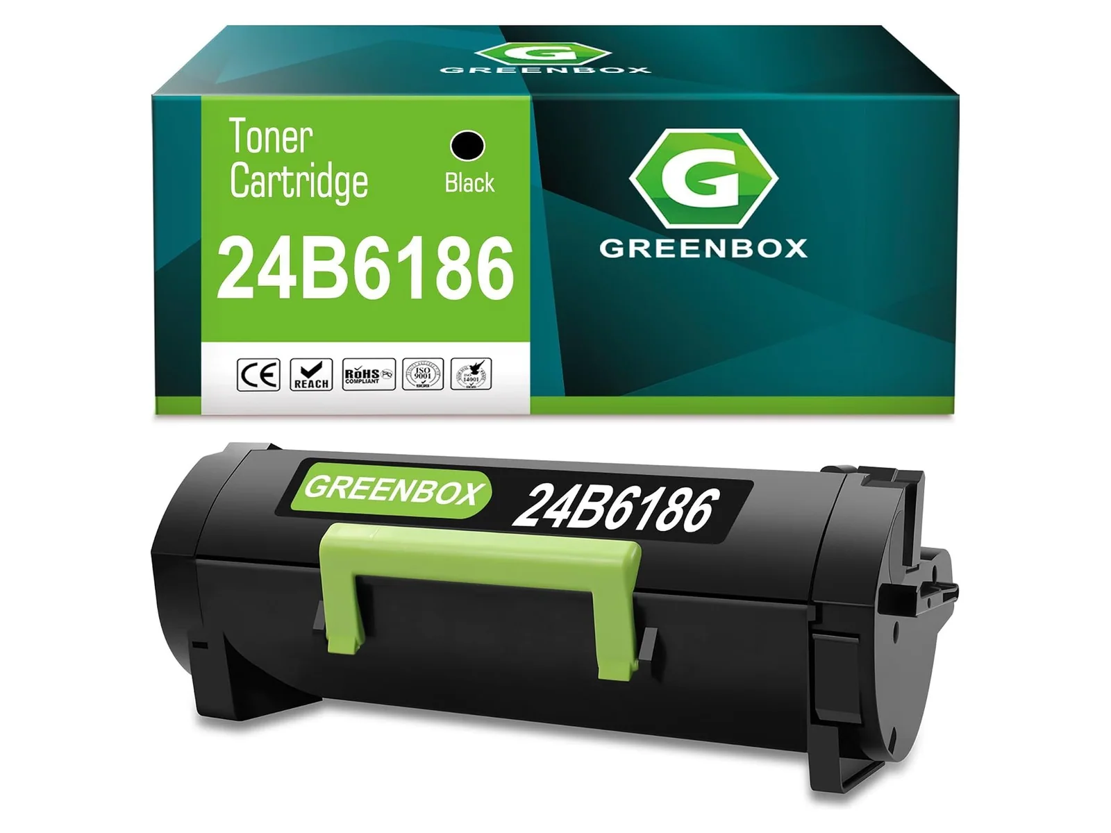 GREENBOX 24B6186 Toner Cartridge for Lexmark, 1 Black, 1-pack