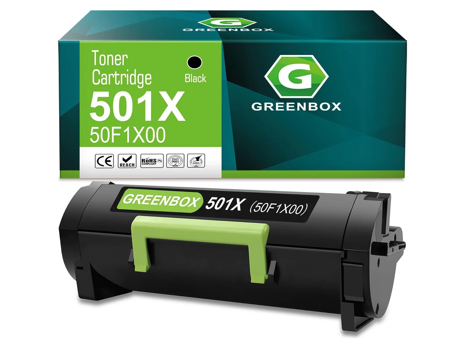 GREENBOX 501X / 50F1X00 Toner Cartridge for Lexmark, 1 Black, 1-pack