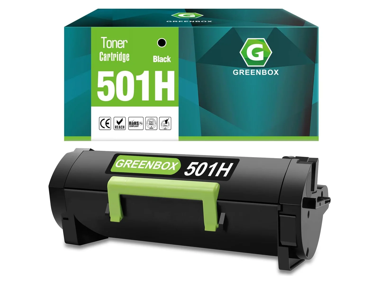 GREENBOX 50F1H00 / 501H Toner Cartridge for Lexmark, 1 Black, 1-pack