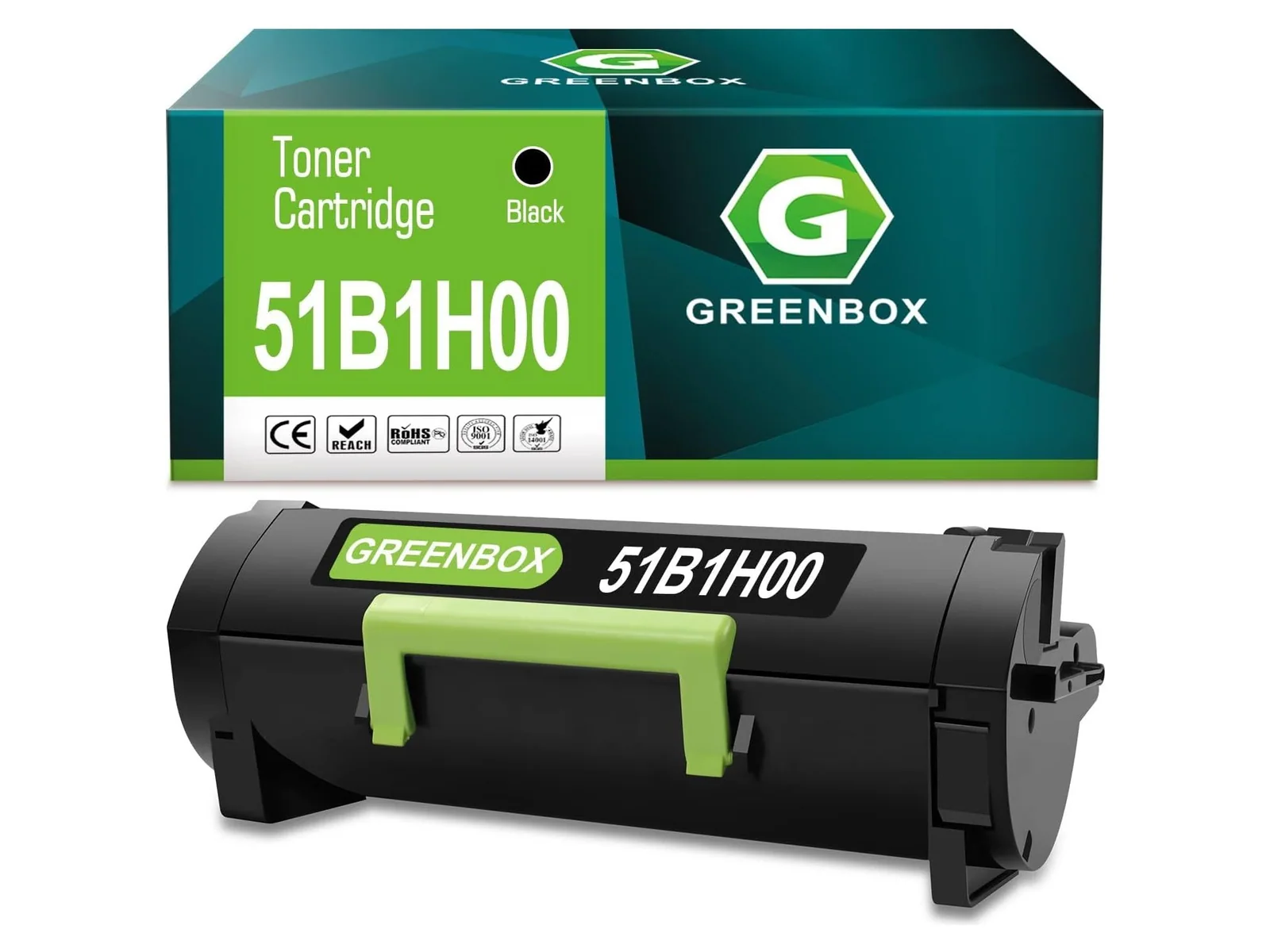 GREENBOX 51B1H00 Toner Cartridge for Lexmark, 1 Black, 1-pack