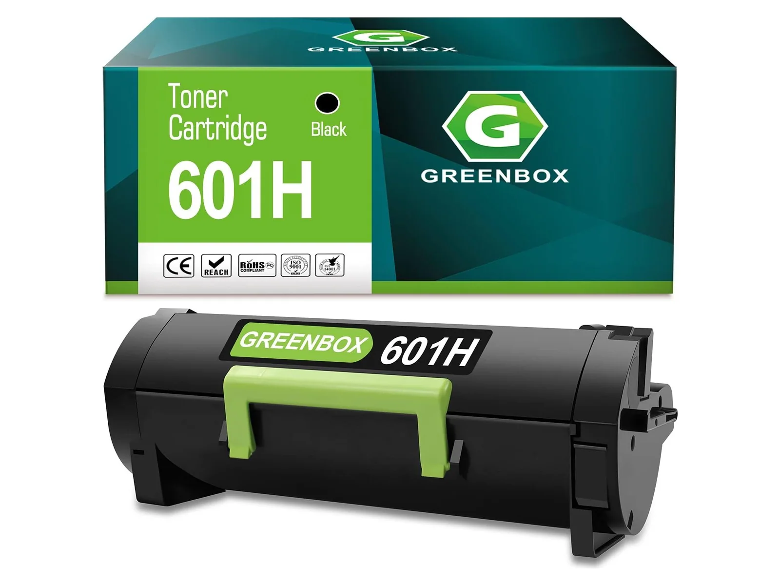 GREENBOX 60F1H00 / 601H Toner Cartridge for Lexmark, 1 Black, 1-pack