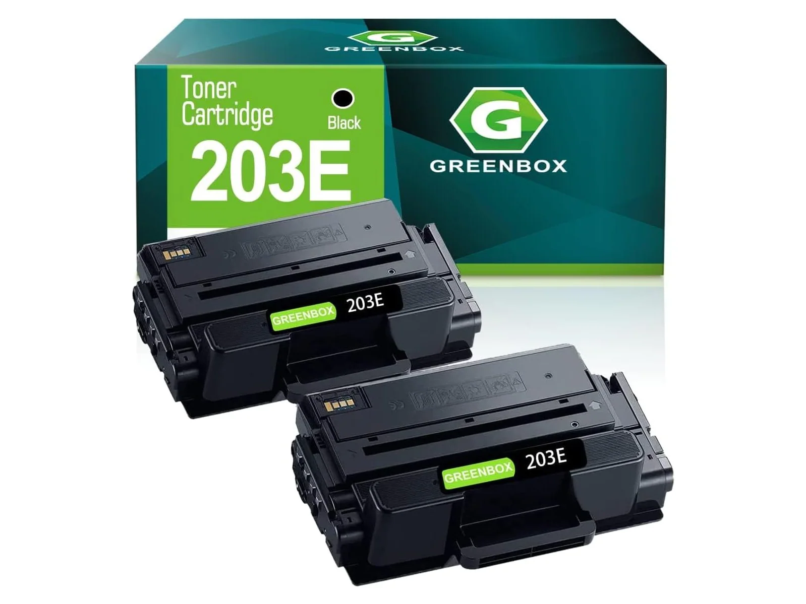 GREENBOX MLT-D203E Toner Cartridge for Samsung, 2 Black, 2-pack