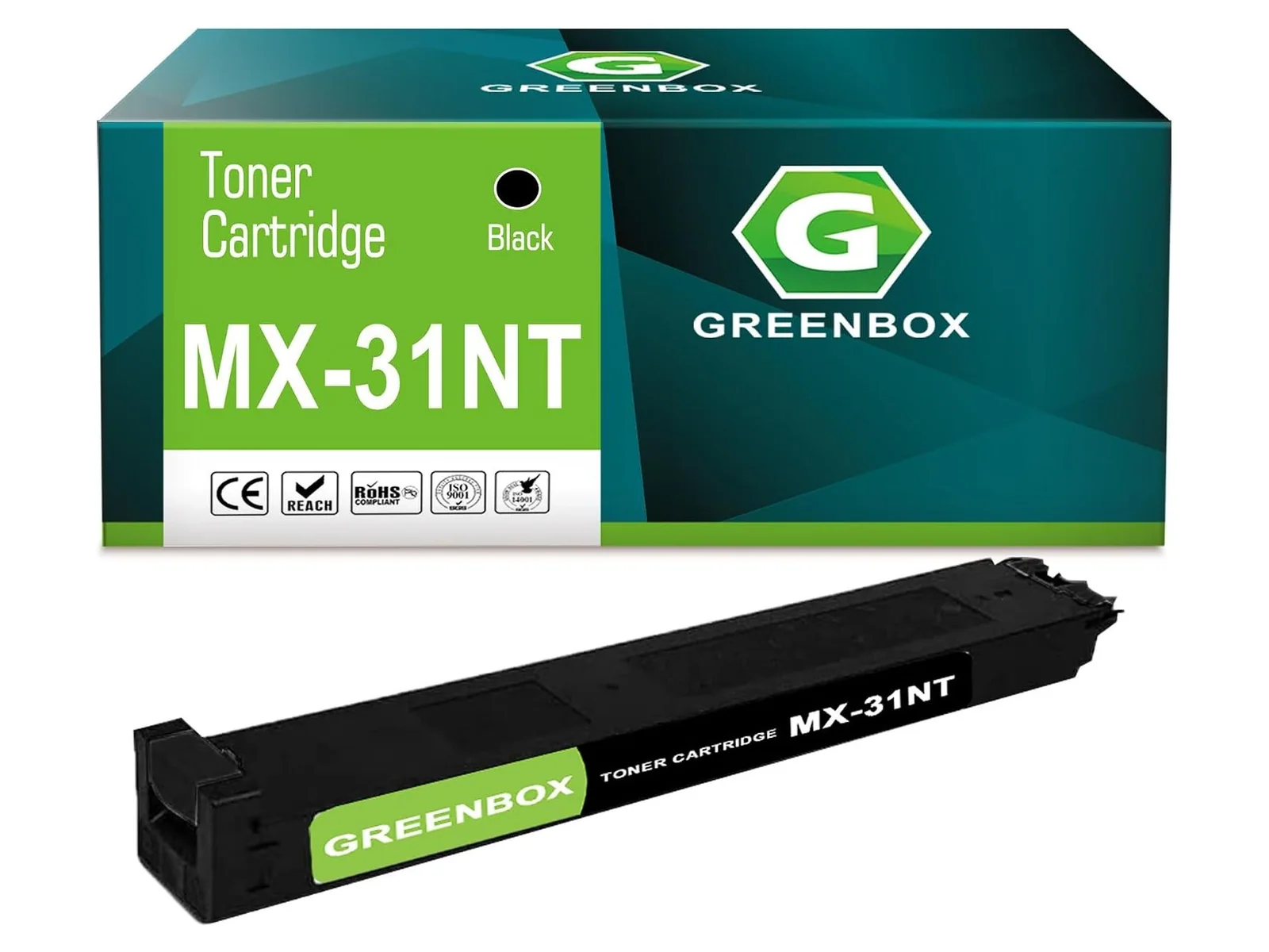 GREENBOX MX-31NT Toner Cartridge for Sharp, 1 Black, 1-pack