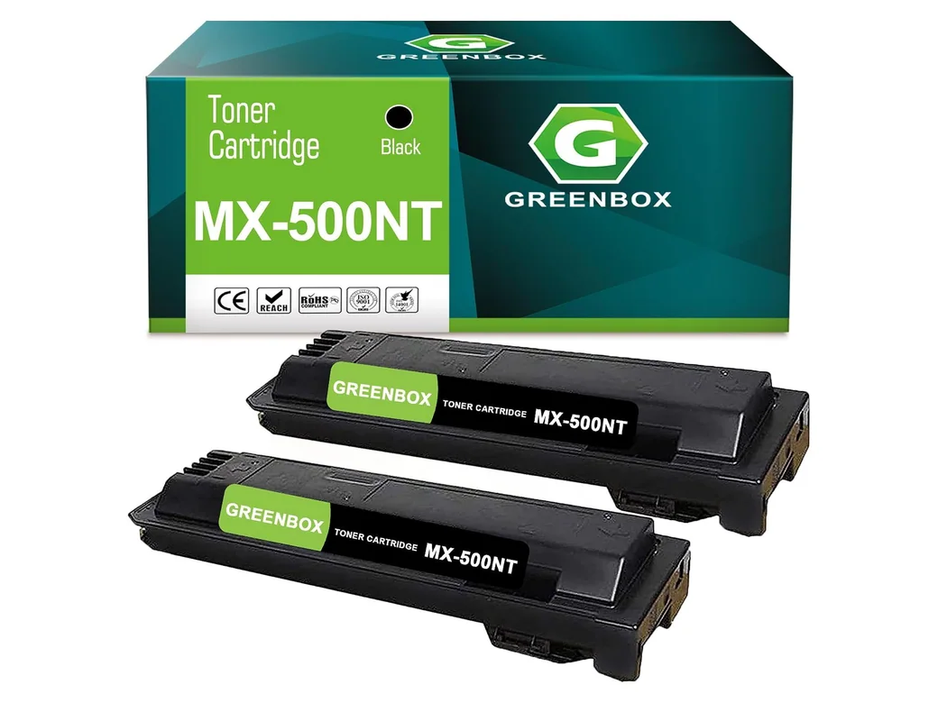 GREENBOX MX-500NT Toner Cartridge for Sharp, 2 Black, 2-pack