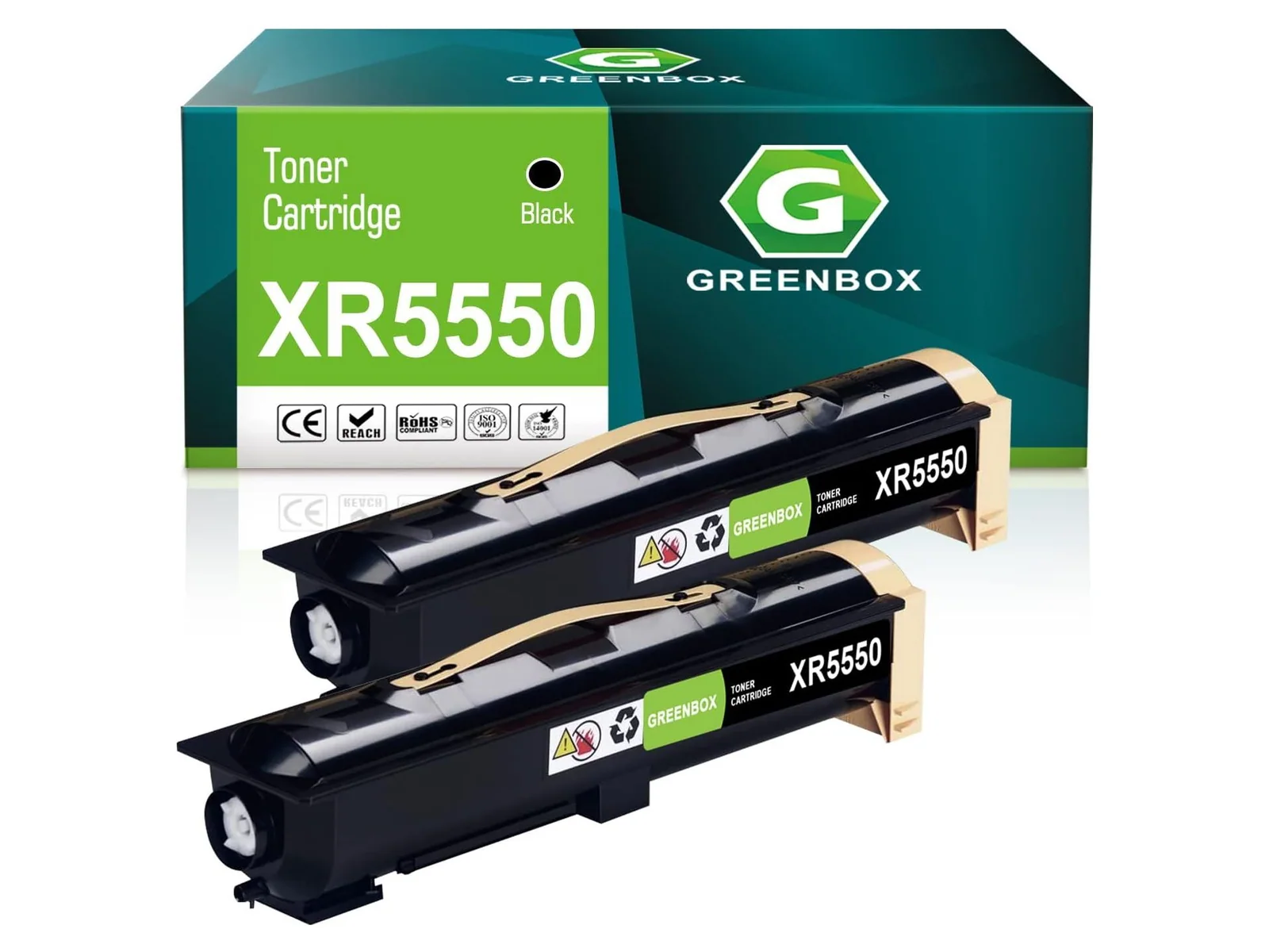 GREENBOX 5550 / 106R01294 Toner Cartridge for Xerox, 2 Black, 2-pack