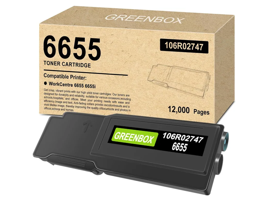 GREENBOX 6655 Toner Cartridge for Xerox, 1 Black, 1-pack